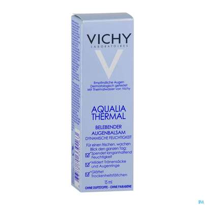 Sie sehen eine Packung Vichy Aqualia Thermal Augenbalsam 15ml, Produktbild: 03 Vichy Aqualia Thermal Augenbalsam 15ml, A-Nr.: 4324277 - 03