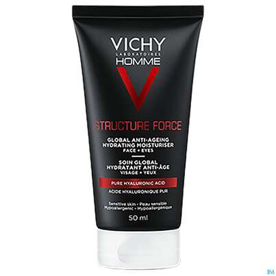 Sie sehen eine Packung Vichy Homme Structure Force Care 50ml, Produktbild: 03 Vichy Homme Structure Force Care 50ml, A-Nr.: 5054348 - 03