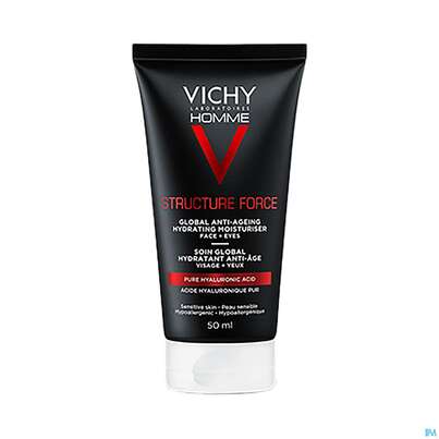 Sie sehen eine Packung Vichy Homme Structure Force Care 50ml, Produktbild: 04 Vichy Homme Structure Force Care 50ml, A-Nr.: 5054348 - 04