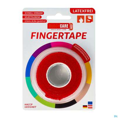 Tape Buddycare Med Finger Latexfrei Flexibel Kohaesiv. 2,5cmx 4,5m Rot 1st, A-Nr.: 4781187 - 02