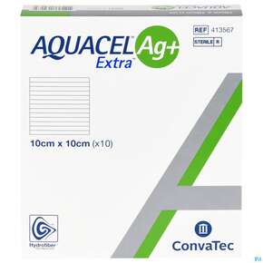 Wundauflagen Aquacel Ag+/extra +verstaerkungsfasern 10x 10cm 41356 10st, A-Nr.: 4262205 - 01