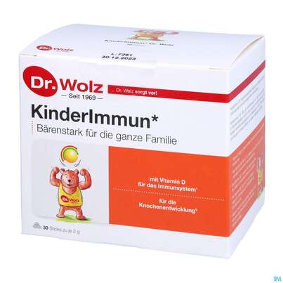 Sie sehen eine Packung Dr.wolz Kinderimmun Sticks Nr.60557 30st, Produktbild: 04 Dr.wolz Kinderimmun Sticks Nr.60557 30st, A-Nr.: 4268047 - 04