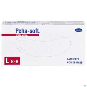 Untersuchungshandschuhe Peha/soft/puderfrei Nitrile Unsteril White L 100st, A-Nr.: 3994107 - 01