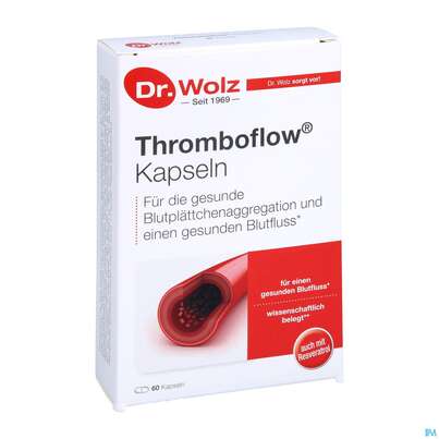 Sie sehen eine Packung Dr.wolz Thromboflow Kapseln 60654 60st, Produktbild: 05 Dr.wolz Thromboflow Kapseln 60654 60st, A-Nr.: 4164827 - 05