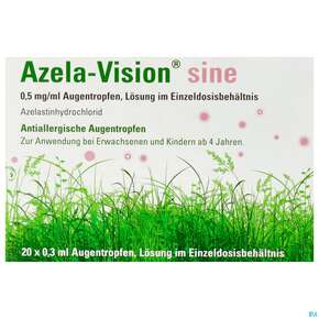 Azela-vision Sine Augentropfen Im Einzeld. Beh. 0,5mg/ml 0,3ml 20st, A-Nr.: 3919956 - 01