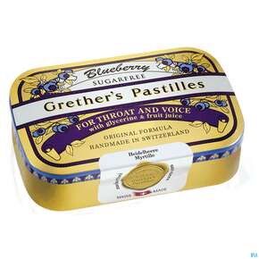 Grether&amp;#039;s Pastilles Blueberry Zuckerfrei 110g, A-Nr.: 3869721 - 01