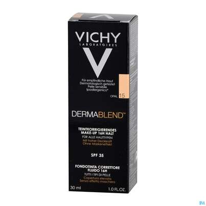 Sie sehen eine Packung Vichy Dermablend Make-up 15 Opal 30ml, Produktbild: 03 Vichy Dermablend Make-up 15 Opal 30ml, A-Nr.: 3044618 - 03