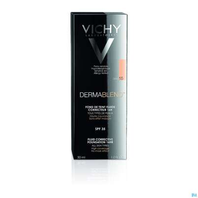 Sie sehen eine Packung Vichy Dermablend Make-up 15 Opal 30ml, Produktbild: 04 Vichy Dermablend Make-up 15 Opal 30ml, A-Nr.: 3044618 - 04