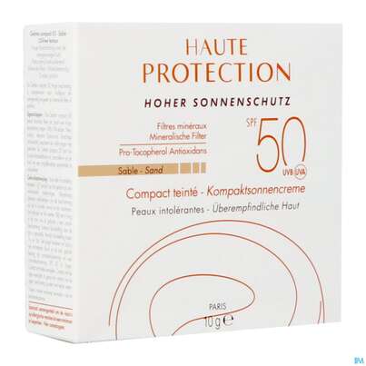 Sie sehen eine Packung Avène Kompaktsonnencreme Sand Spf 50+ 10g, Produktbild: 04 Avène Kompaktsonnencreme Sand Spf 50+ 10g, A-Nr.: 2993436 - 04