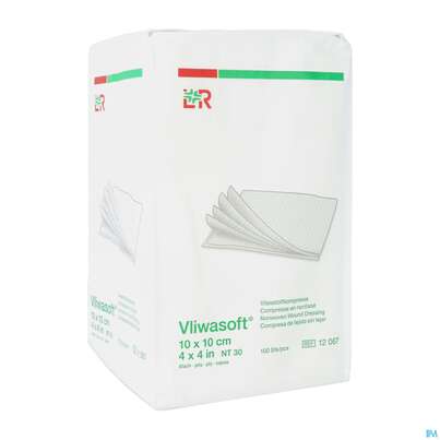 Vlieskompressen Vliwasoft 6fach/unsteril Lose 10x 10cm 100st, A-Nr.: 1372815 - 03