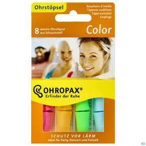 Ohrenschutz Ohropax Schaumstoffstoepsel Color Plux 8st, A-Nr.: 2281351 - 01