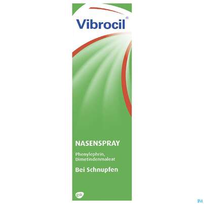 Sie sehen eine Packung Vibrocil Nasenspray 20ml, Produktbild: 01 Vibrocil Nasenspray 20ml, A-Nr.: 1251129 - 01
