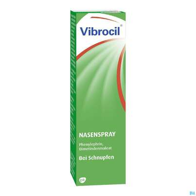 Sie sehen eine Packung Vibrocil Nasenspray 20ml, Produktbild: 04 Vibrocil Nasenspray 20ml, A-Nr.: 1251129 - 04