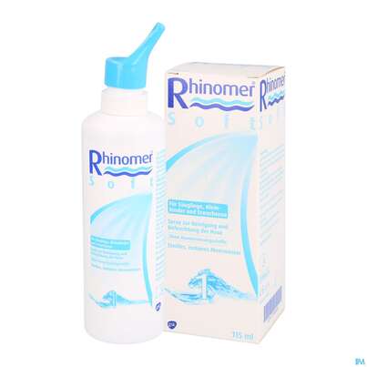 Sie sehen eine Packung Nasen Befeuchter Rhinomer 1 Soft 115ml, Produktbild: 07 Nasen Befeuchter Rhinomer 1 Soft 115ml, A-Nr.: 1889599 - 07