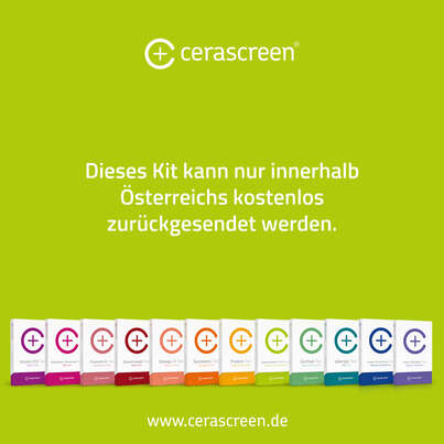 Sie sehen eine Packung cerascreen Schilddrüsen Test, Produktbild: 04 cerascreen Schilddrüsen Test, A-Nr.: 5442889 - 04