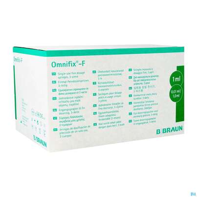 Injektionsspritzen U.zubeh. Tuberkulin Einmal-spr Omnifix 1ml 3-teilig 100st, A-Nr.: 3048579 - 03