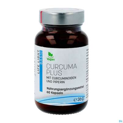 Sie sehen eine Packung Curcuma Kapseln Life Light 60st, Produktbild: 04 Curcuma Kapseln Life Light 60st, A-Nr.: 3874449 - 04