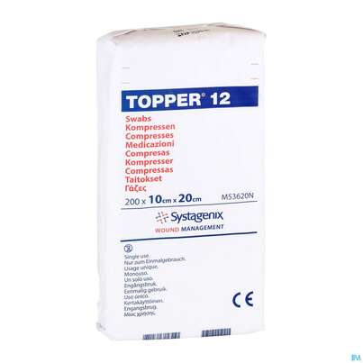 Kompressen Topper/12 Unsteril Nr 53620 10x20cm 200st, A-Nr.: 1482142 - 02