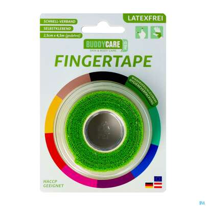 Tape Buddycare Med Finger Latexfrei Flexibel Kohaesiv. 2,5cmx 4,5m Grassgruen 1st, A-Nr.: 4781164 - 02