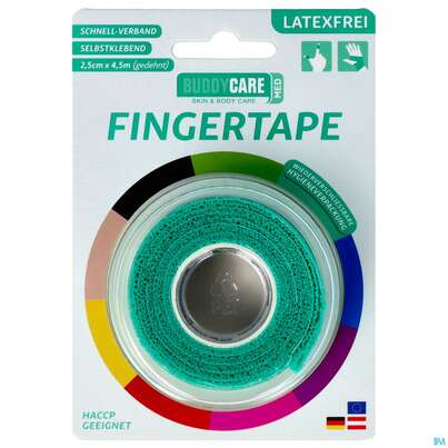 Tape Buddycare Med Finger Latexfrei Flexibel Kohaesiv. 2,5cmx 4,5m Gruen 1st, A-Nr.: 4781141 - 01