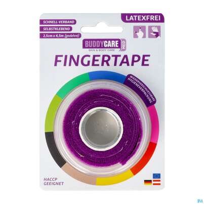 Tape Buddycare Med Finger Latexfrei Flexibel Kohaesiv. 2,5cmx 4,5m Purpur 1st, A-Nr.: 4781201 - 02