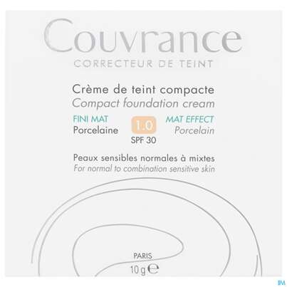Sie sehen eine Packung Avène Couvrance Kompakt Creme-make-up Mattierend Porzellan 10g, Produktbild: 01 Avène Couvrance Kompakt Creme-make-up Mattierend Porzellan 10g, A-Nr.: 2595078 - 01