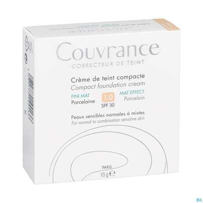 Sie sehen eine Packung Avène Couvrance Kompakt Creme-make-up Mattierend Porzellan 10g, Produktbild: 02 Avène Couvrance Kompakt Creme-make-up Mattierend Porzellan 10g, A-Nr.: 2595078 - 02