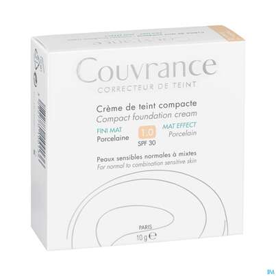Sie sehen eine Packung Avène Couvrance Kompakt Creme-make-up Mattierend Porzellan 10g, Produktbild: 03 Avène Couvrance Kompakt Creme-make-up Mattierend Porzellan 10g, A-Nr.: 2595078 - 03