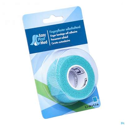 Sie sehen eine Packung Easyplast Med Fingerpflaster 2,5cm X 4,5m Grün 1 Stück, Produktbild: 02 Easyplast Med Fingerpflaster 2,5cm X 4,5m Grün 1 Stück, A-Nr.: 5457810 - 02