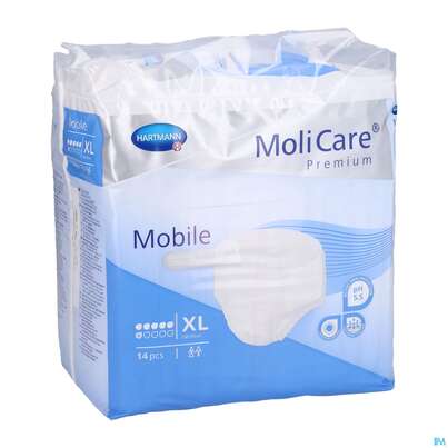 Inkontinenz Molicare Premium/mobile/6 Tropfen Blau Xl 130-170cm 14st, A-Nr.: 3078646 - 03