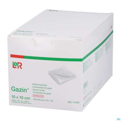 Mullkompressen Gazin Baumw.17faedig Steril 16fach 10x10cm 10x10 100st, A-Nr.: 2384884 - 02