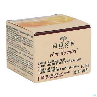 Sie sehen eine Packung Nuxe Reve De Miel Baume Levres 15g, Produktbild: 04 Nuxe Reve De Miel Baume Levres 15g, A-Nr.: 4080378 - 04