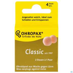 Ohrenschutz Ohropax Classic Ohrstoepsel Wachs 2 Faltschachtelngerx2 4st, A-Nr.: 3282683 - 01