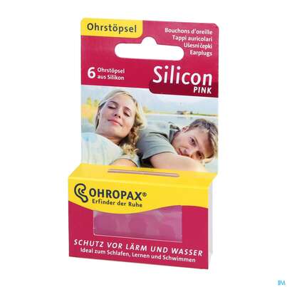 Ohrenschutz Ohropax/silence Silicon G.laerm/wasser/wind Pink 6st, A-Nr.: 3036725 - 04