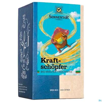 Sie sehen eine Packung Sonnentor Tee/bio Kraftschoepfer 02315 18st, Produktbild: 03 Sonnentor Tee/bio Kraftschoepfer 02315 18st, A-Nr.: 5742344 - 03