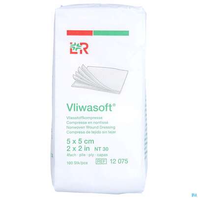 Vlieskompressen Vliwasoft 4fach/unsteril Lose 5x 5cm 100st, A-Nr.: 1016983 - 01