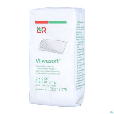 Vlieskompressen Vliwasoft 4fach/unsteril Lose 5x 5cm 100st, A-Nr.: 1016983 - 02