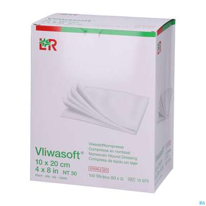 Vlieskompressen Vliwasoft 6fach Steril 10x 20cm 100st, A-Nr.: 1372784 - 02