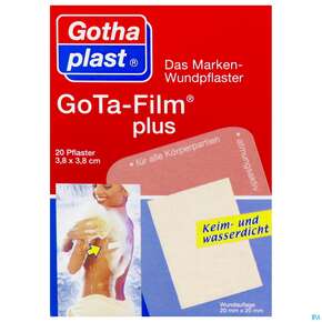 Wundpflaster Gota-film Wasserfest 3,8x 3,8cm 20st, A-Nr.: 3472975 - 01