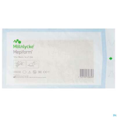 Wundverband Mepiform Silikonverband Selbsthaftend 10x 18cm 1st, A-Nr.: 2302627 - 01