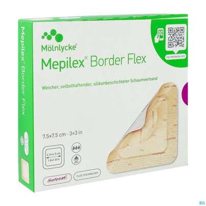 Schaumverband Mepilex/flexibel Border 7,5x 7,5cm 10st, A-Nr.: 4802268 - 04