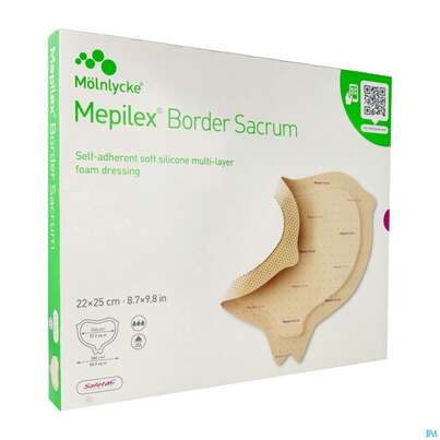 Schaumverband Mepilex/silikon Border Sacrum +haftrand 22x 25cm 5st, A-Nr.: 4870962 - 02