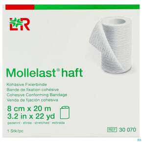 Fixierbinden Mollelast Haft Weiss 20mx 8cm 1st, A-Nr.: 1767703 - 01