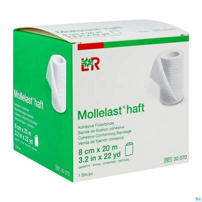 Fixierbinden Mollelast Haft Weiss 20mx 8cm 1st, A-Nr.: 1767703 - 02