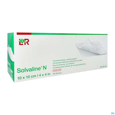 Solvaline N-kompresse Steril 10x 10cm 100st, A-Nr.: 1519744 - 02