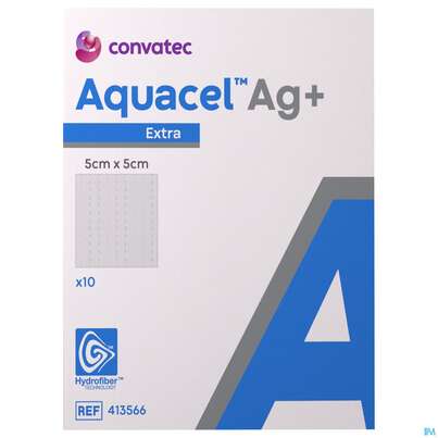 Wundauflagen Aquacel Ag+/extra +verstaerkungsfasern 5x 5cm 41356 10st, A-Nr.: 4262197 - 02