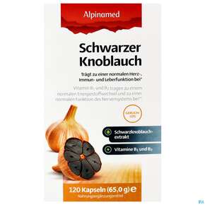 Knoblauch Kapseln Schwarz Vegan- Alpinamed 120st, A-Nr.: 5386145 - 01