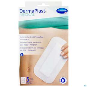 Wundpflaster Dermaplast/medical Selbstklebend Steril Atmungsaktiv 15x 9cm 5st, A-Nr.: 4489558 - 01