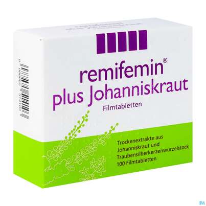Sie sehen eine Packung Remifemin Plus Johanniskraut Filmtabl 100st, Produktbild: 05 Remifemin Plus Johanniskraut Filmtabl 100st, A-Nr.: 5514100 - 05
