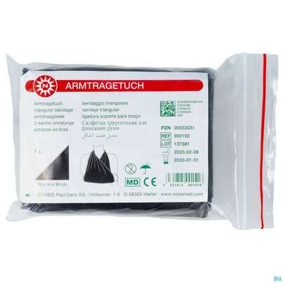 Dreiecktuecher Eurohelp/armtragetuch Zellwolle Schwarz 136x96x96cm 1st, A-Nr.: 2370161 - 01